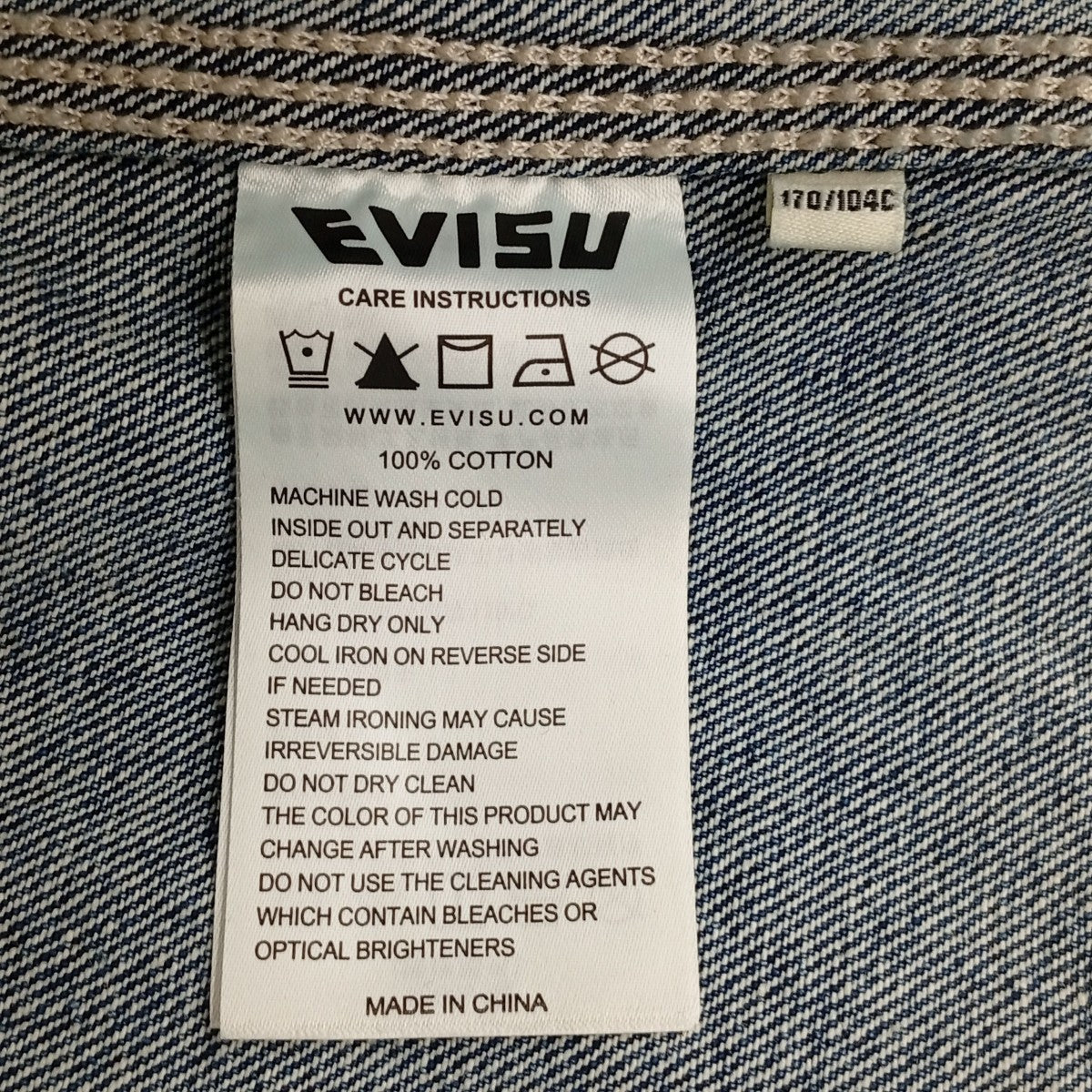 EVISU×GDC WASHED CHORE JACKETカバーオール2EAGDM5DJ6432RXDN 古着・中古-4枚目のアイテム画像
