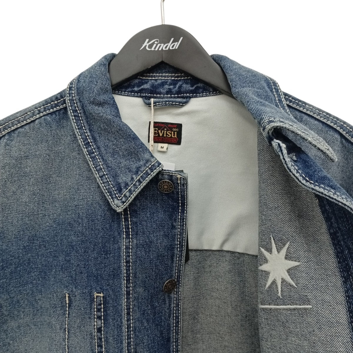 EVISU×GDC WASHED CHORE JACKETカバーオール2EAGDM5DJ6432RXDN 古着・中古-6枚目のアイテム画像