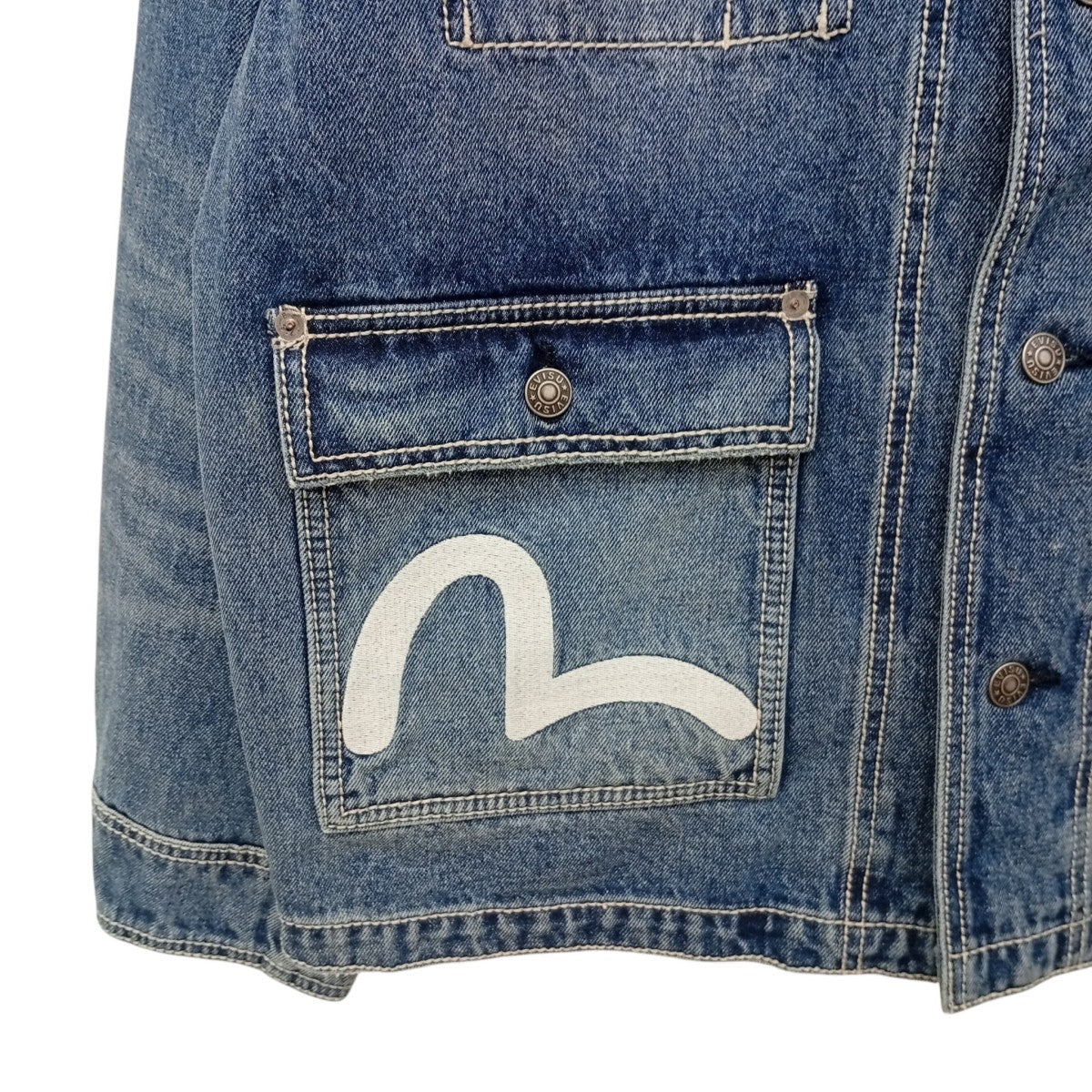 EVISU×GDC WASHED CHORE JACKETカバーオール2EAGDM5DJ6432RXDN 古着・中古-7枚目のアイテム画像
