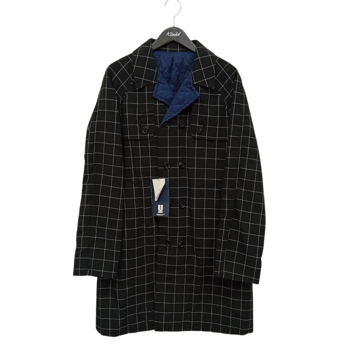 UNDERCOVER T／Window pane check trench coat プリマロフトトレンチコートUCP4310-1 古着・中古-1枚目のアイテム画像