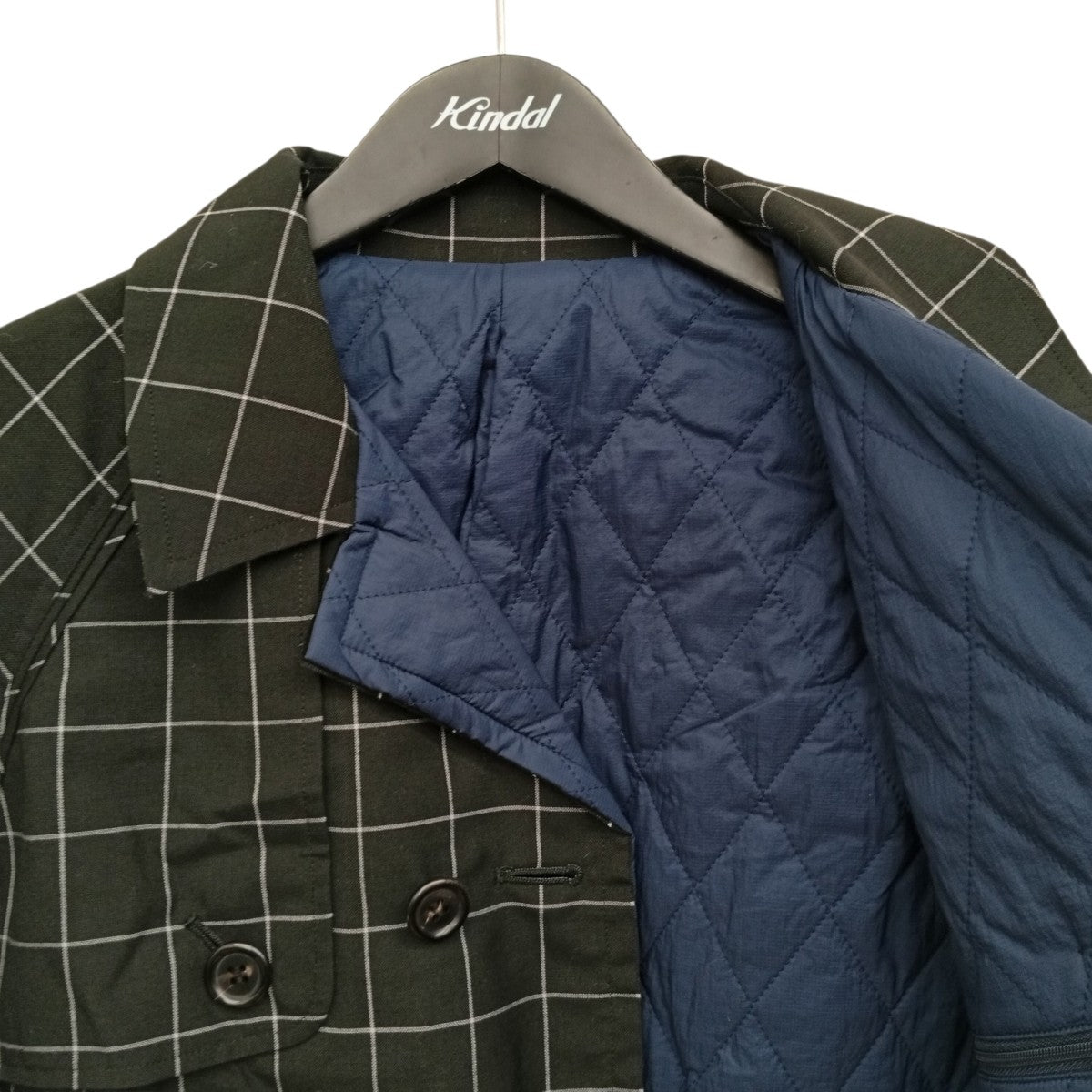 UNDERCOVER T／Window pane check trench coat プリマロフトトレンチコートUCP4310-1 古着・中古-4枚目のアイテム画像