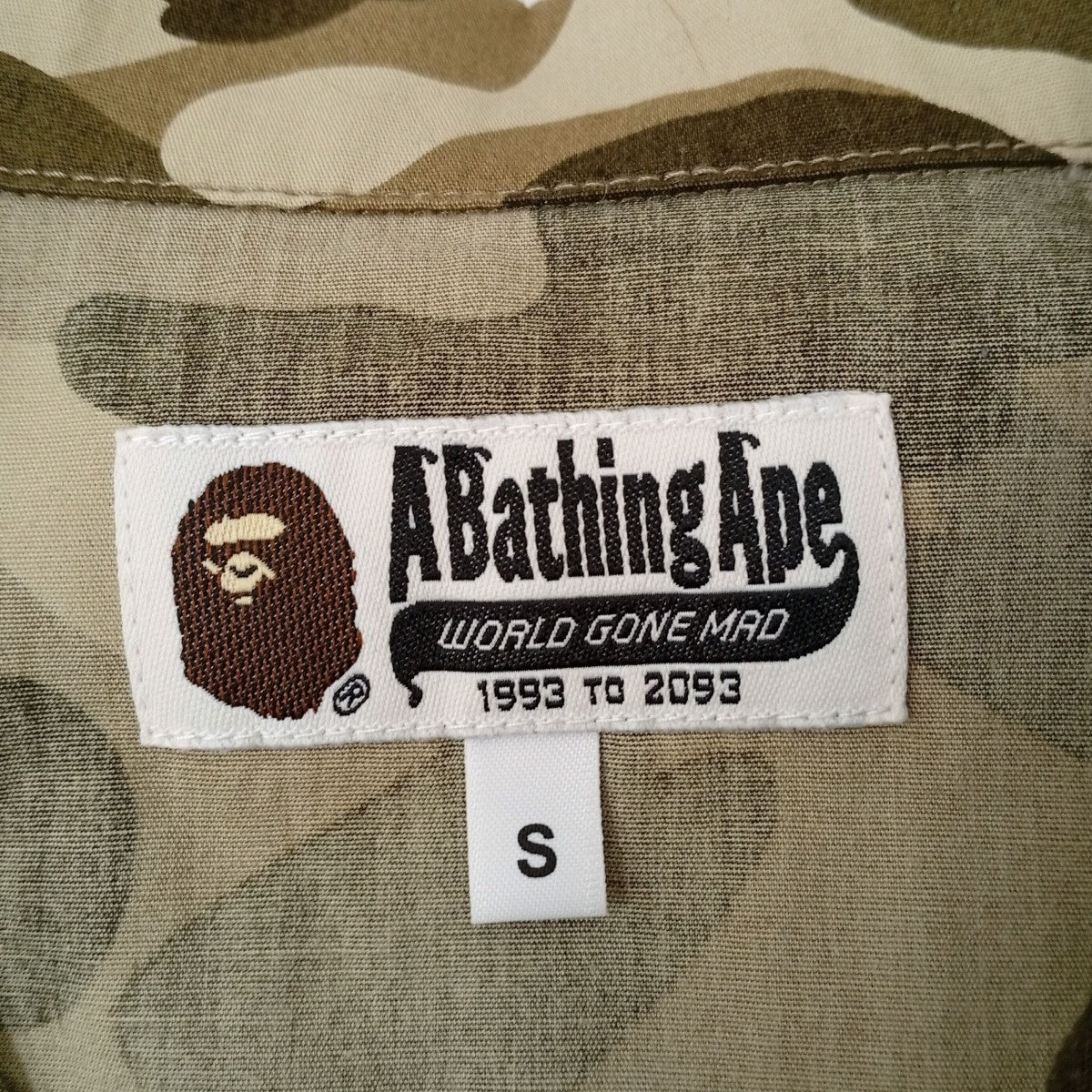 A BATHING APE カモフラージュ柄シャツ001SHC801010X 古着・中古-3枚目のアイテム画像
