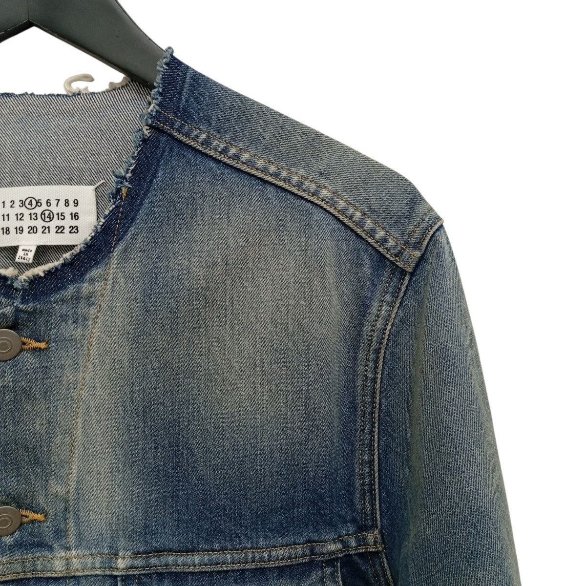 Maison Margiela Collarless Denim TruckerデニムジャケットSI1AM0006 S30561 古着・中古-7枚目のアイテム画像