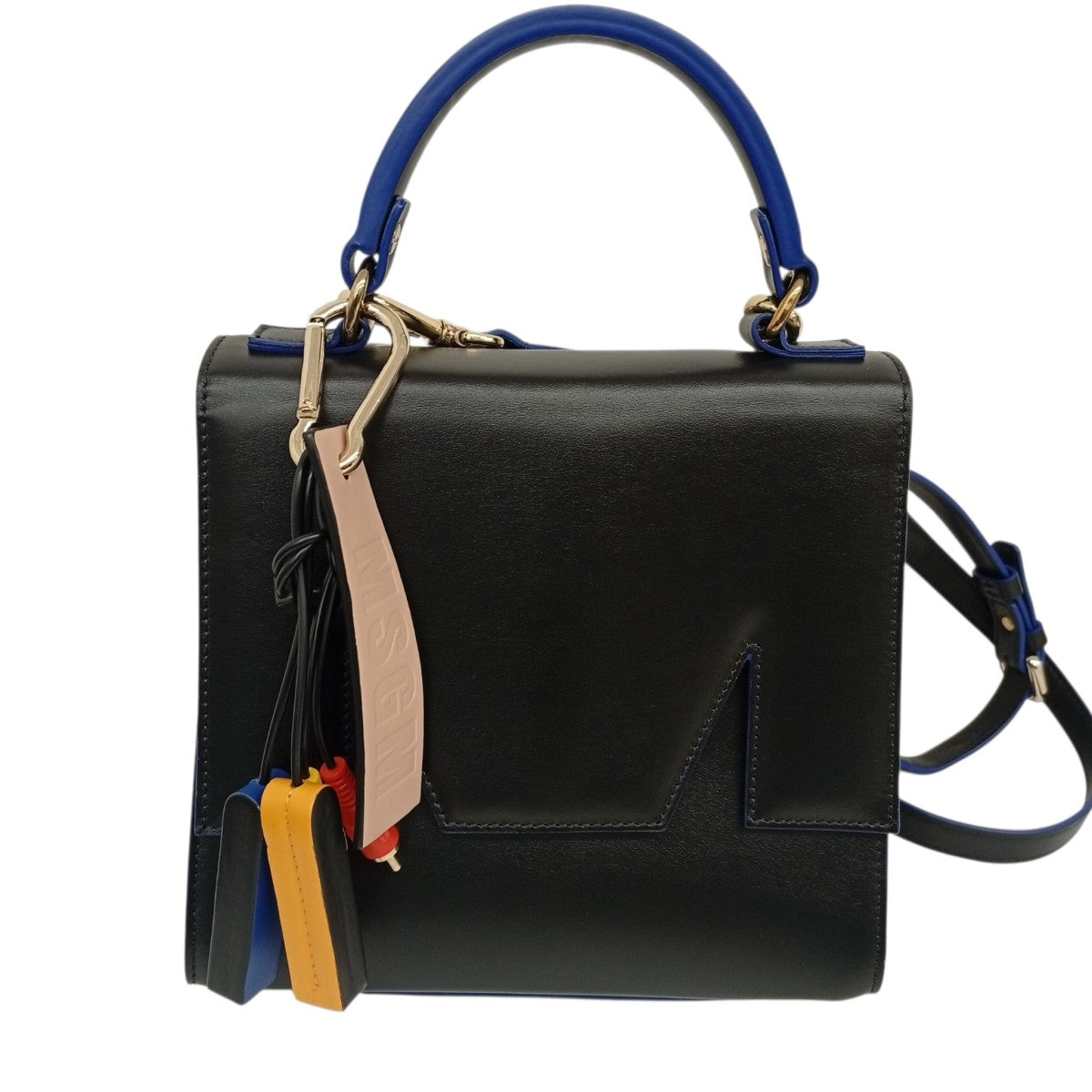 MSGM チャーム付レザー２WAYショルダーバッグ 古着・中古-2枚目のアイテム画像