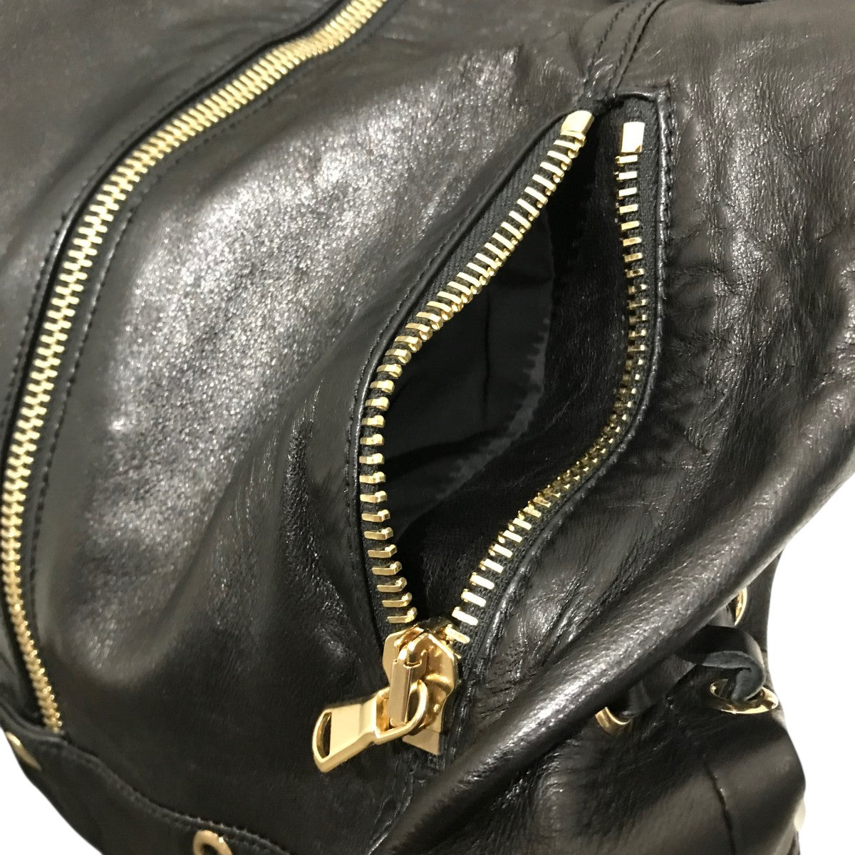 RED VALENTINO(レッド・ヴァレンティノ) レザージャケット ブラック