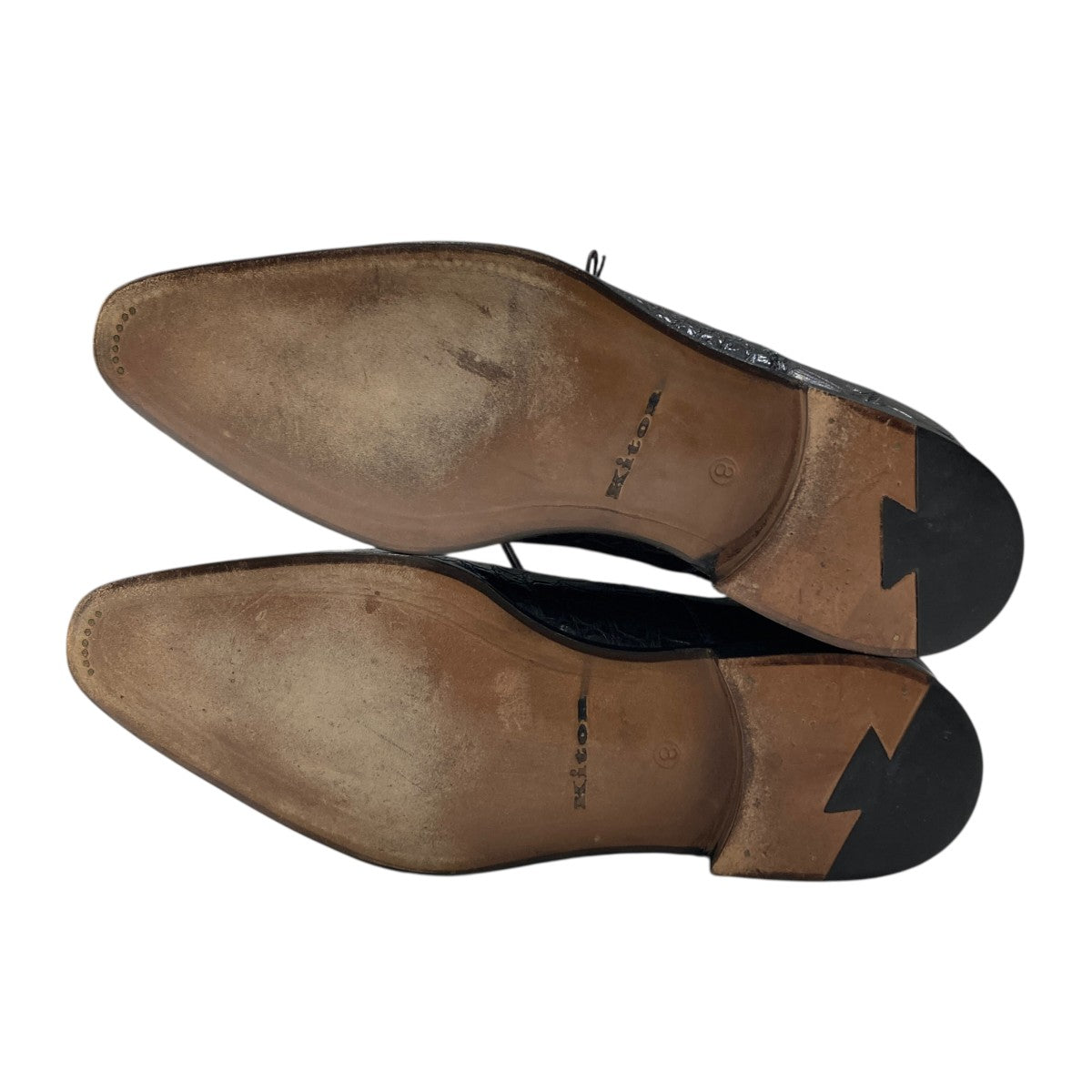 な*し様 kiton　キートン　クロコダイル　レザースニーカー　ブラック　美品！ Kiton(キートン) クロコダイルシューズ ブラウン サイズ 8(26cm