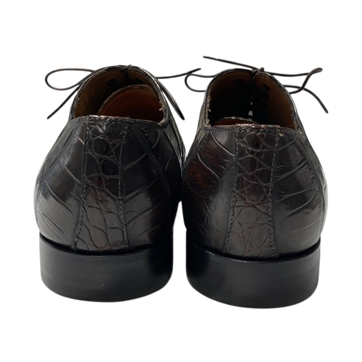 Kiton(キートン) クロコダイルシューズ ブラウン サイズ 8(26cm