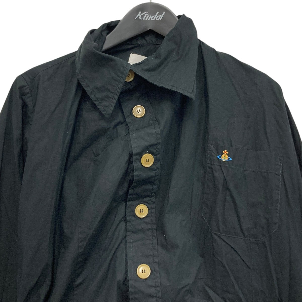 Vivienne Westwood ネイビー シャツ 48 変形シャツ オーブ Vivienne Westwood(ヴィヴィアンウエストウッド) 589-3変形