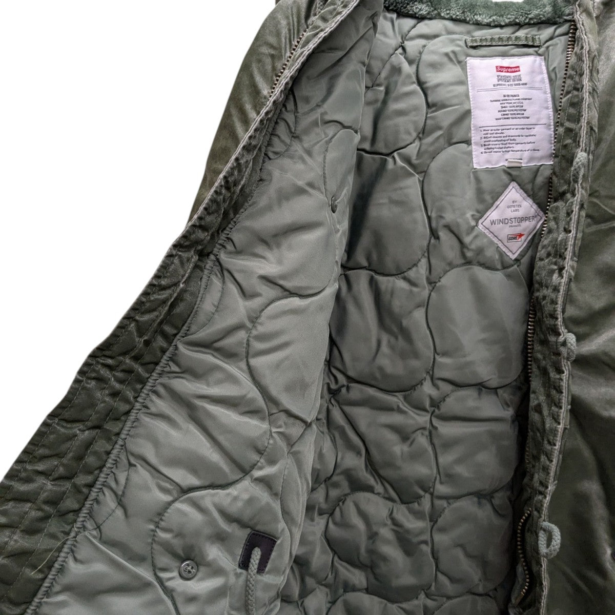 Supreme(シュプリーム) N-3BタイプコートWashed Flight Satin N-3B