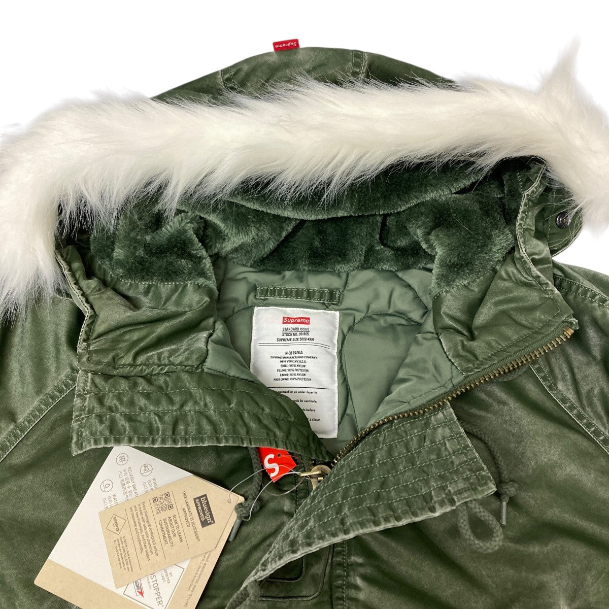 Supreme Washed Flight Satin N-3B ParkaN-3Bタイプコート 古着・中古-6枚目のアイテム画像