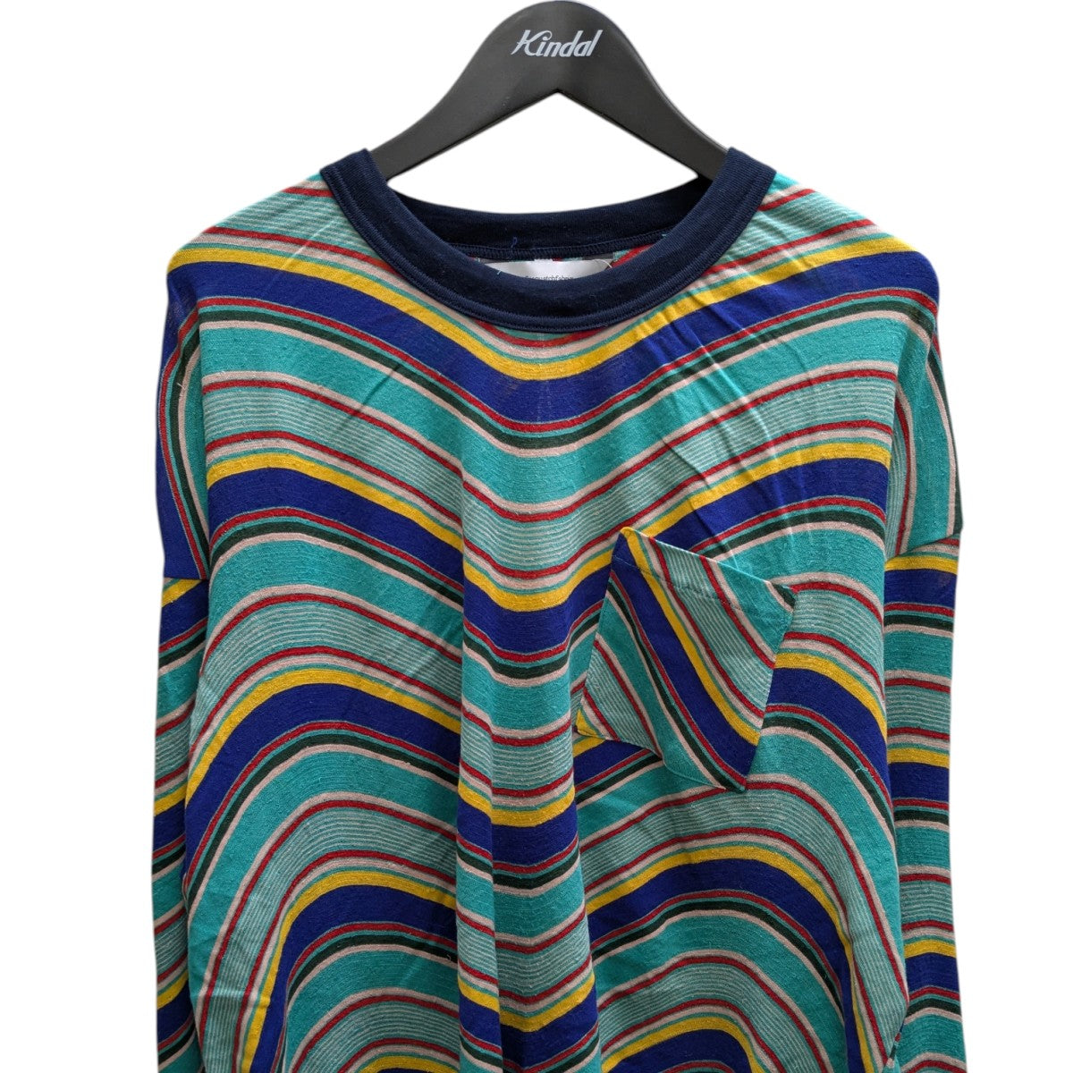 SASQUATCHfabrix． 25SS L S T-SHIRT PSYCHEDELIC BORDER サイケデリックボーダーカットソー 古着・中古-2枚目のアイテム画像