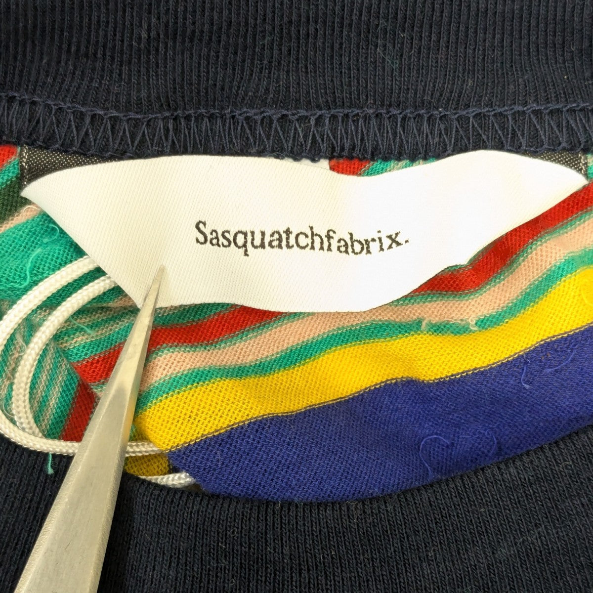 SASQUATCHfabrix． 25SS L S T-SHIRT PSYCHEDELIC BORDER サイケデリックボーダーカットソー 古着・中古-6枚目のアイテム画像