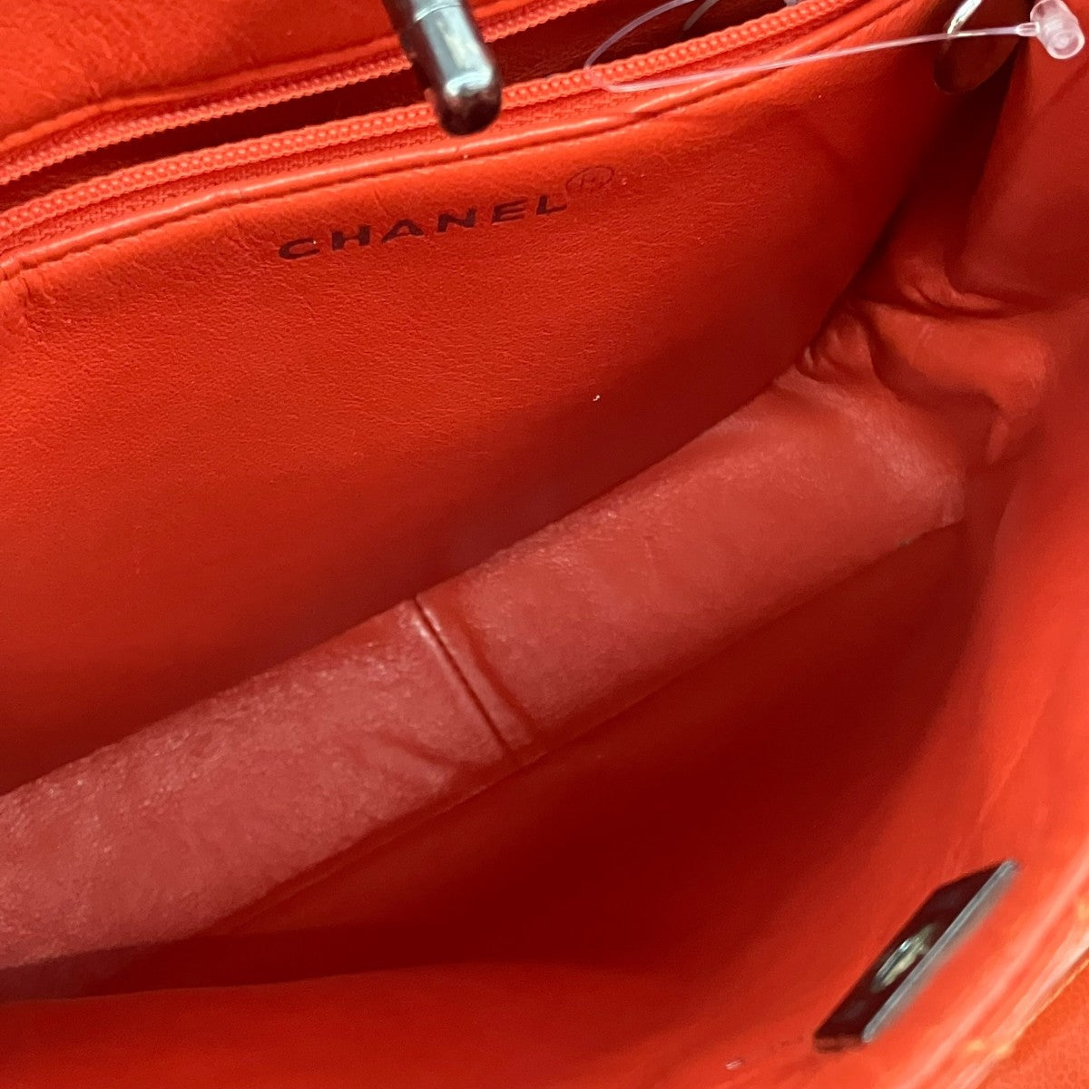 CHANEL シャネル限定マトラッセ キルティングトマトオレンジラム