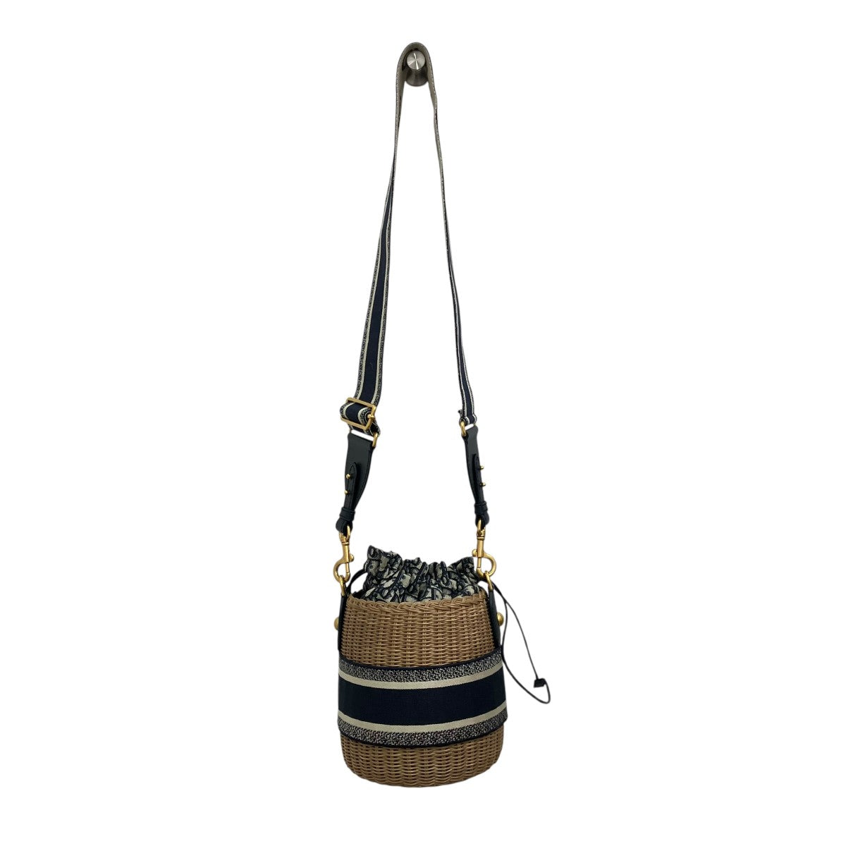 Christian Dior ウィッカー ショルダーバッグ オブリークバケットバッグ 古着・中古-2枚目のアイテム画像