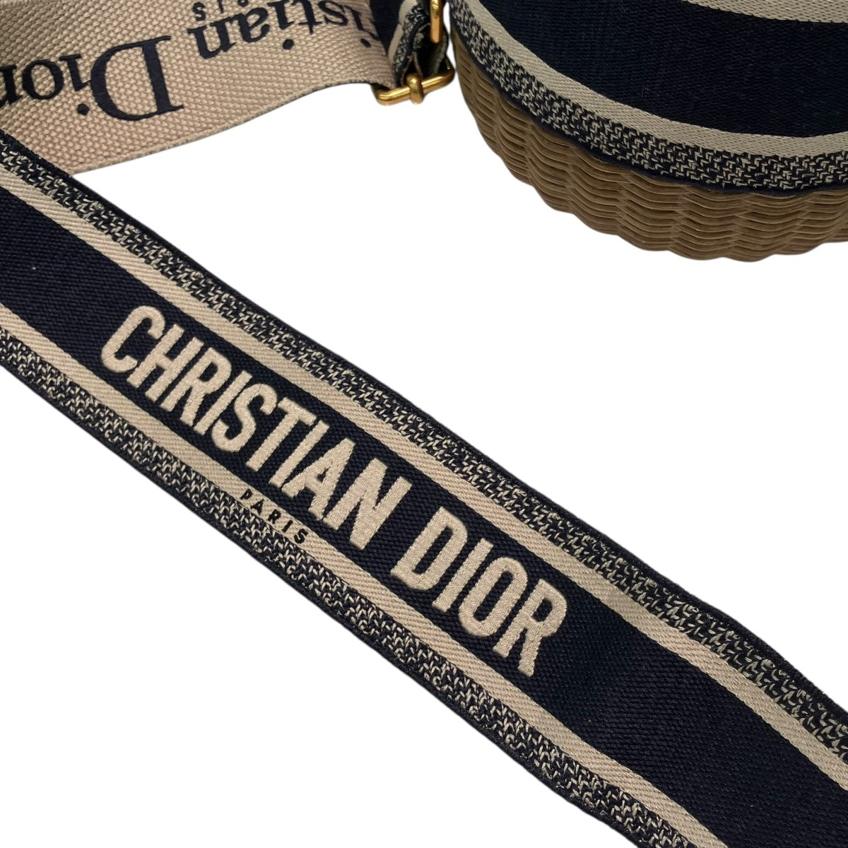 Christian Dior ウィッカー ショルダーバッグ オブリークバケットバッグ 古着・中古-8枚目のアイテム画像