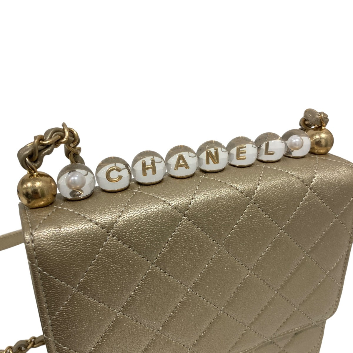 CHANEL(シャネル) マトラッセラムスキンチェーンショルダーバッグ 297