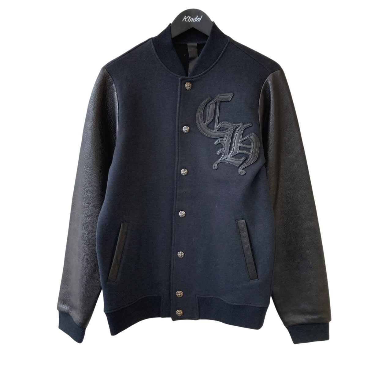 Letterman レターマンレザースリーブブルゾン