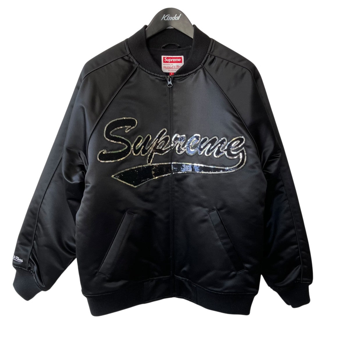 Supreme ×mitchell＆ness Sequin Logoバーシティジャケット 古着・中古-1枚目のアイテム画像