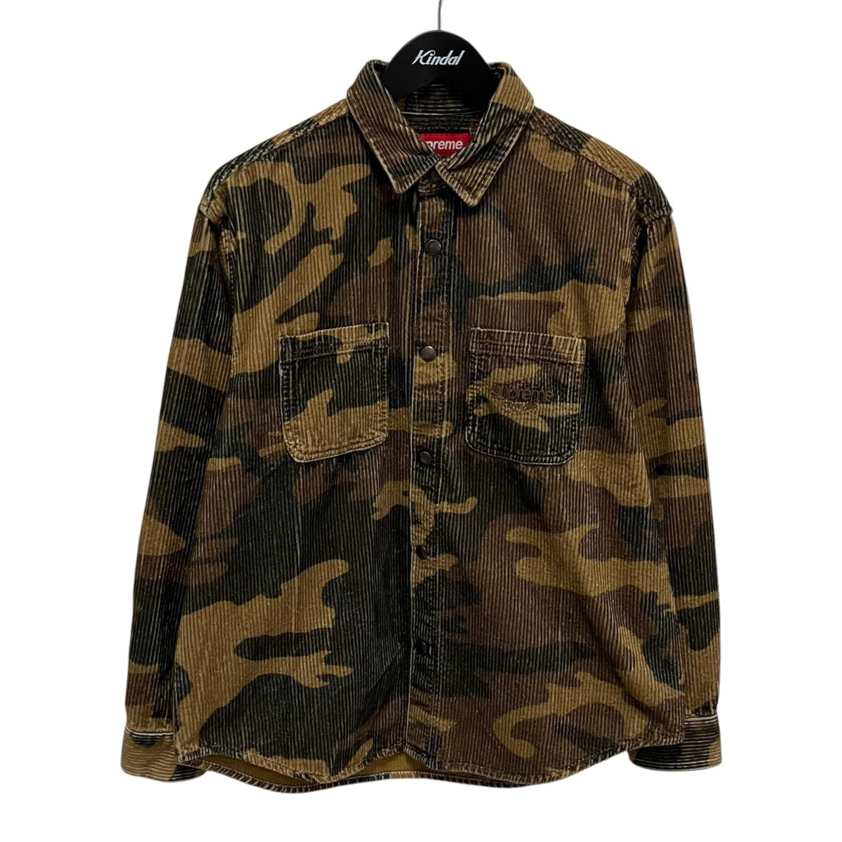 Supreme Wide Wale Corduroy Snap Shirtカモフラージュ柄コーデュロイシャツ 古着・中古-1枚目のアイテム画像