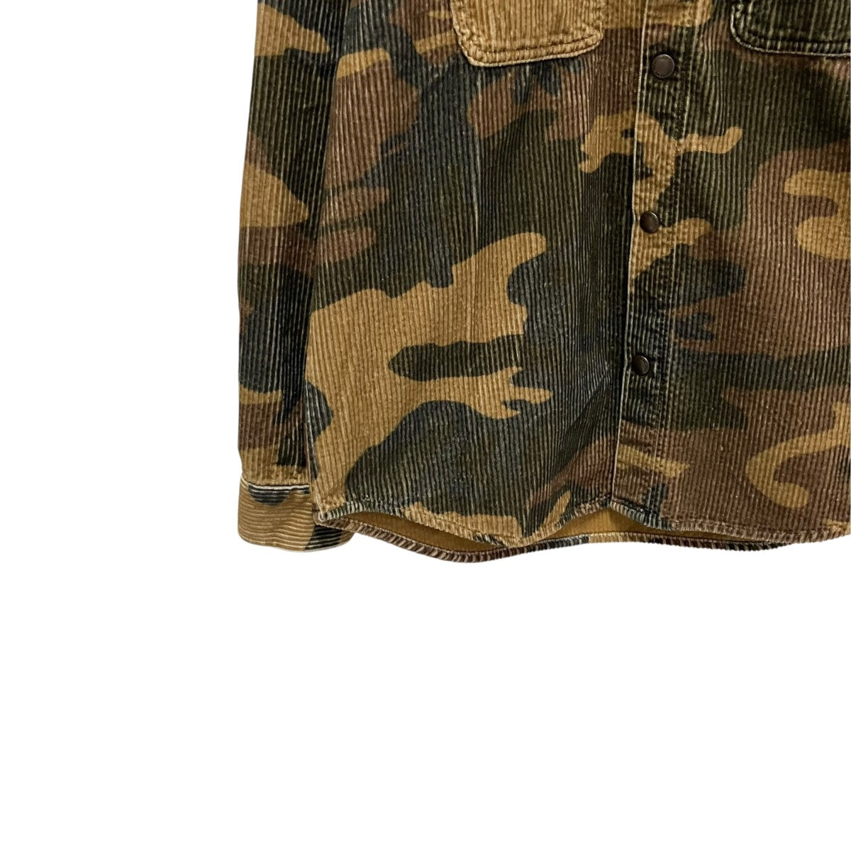 Supreme Wide Wale Corduroy Snap Shirtカモフラージュ柄コーデュロイシャツ 古着・中古-4枚目のアイテム画像