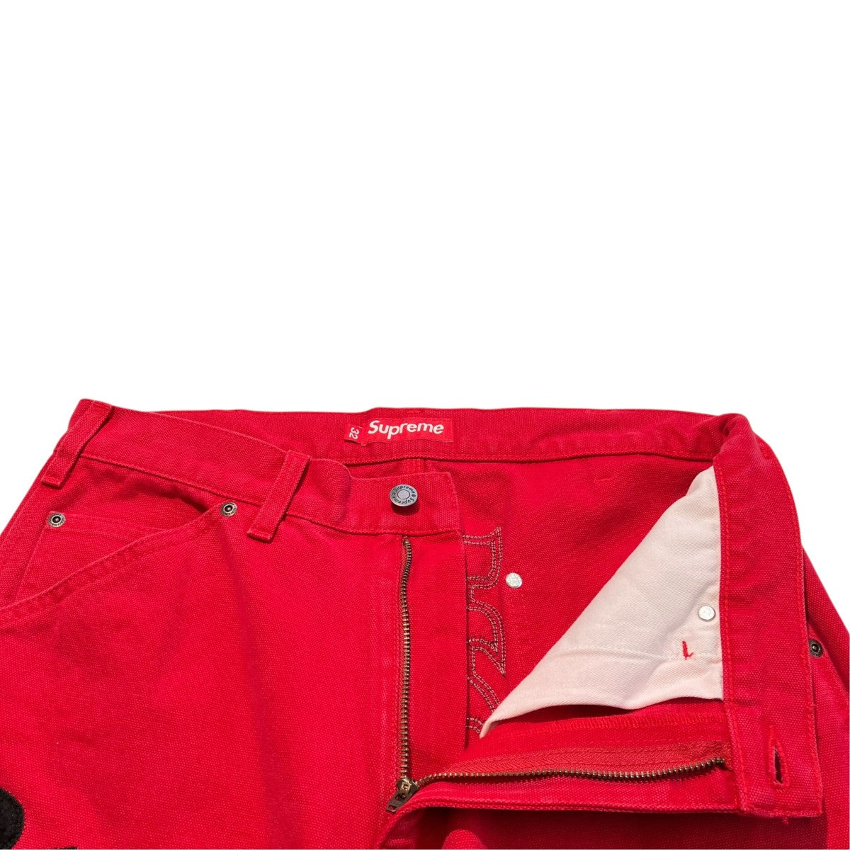 Supreme Old English Canvas Double Kneeペインターパンツ 古着・中古-3枚目のアイテム画像