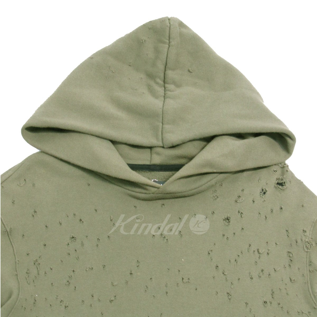 AMIRI(アミリ) SHOTGUN HOODIE ショットガン加工 ダメージパーカー 