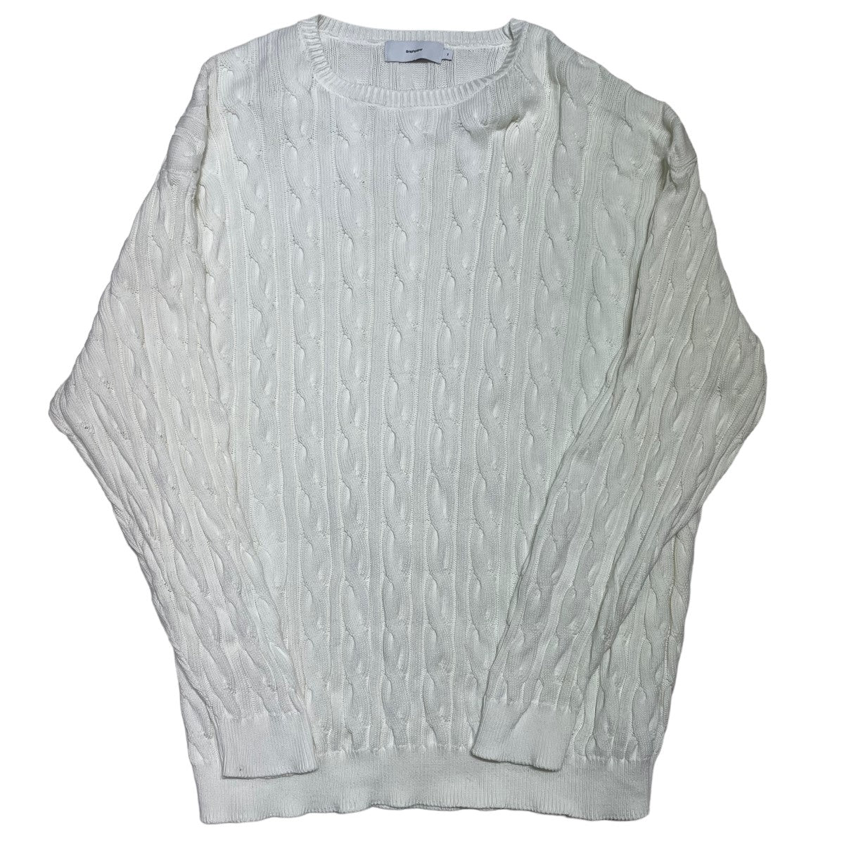 2022SS Suvin Crew Neck Cable Knit ケーブルニット