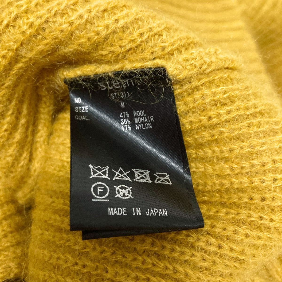 11月限定お値下げstein (シュタイン) LSモヘヤ混ニット stein(シュタイン) BI COLOR RIB SUPER KID MOHAIR LSモヘヤ混クルー