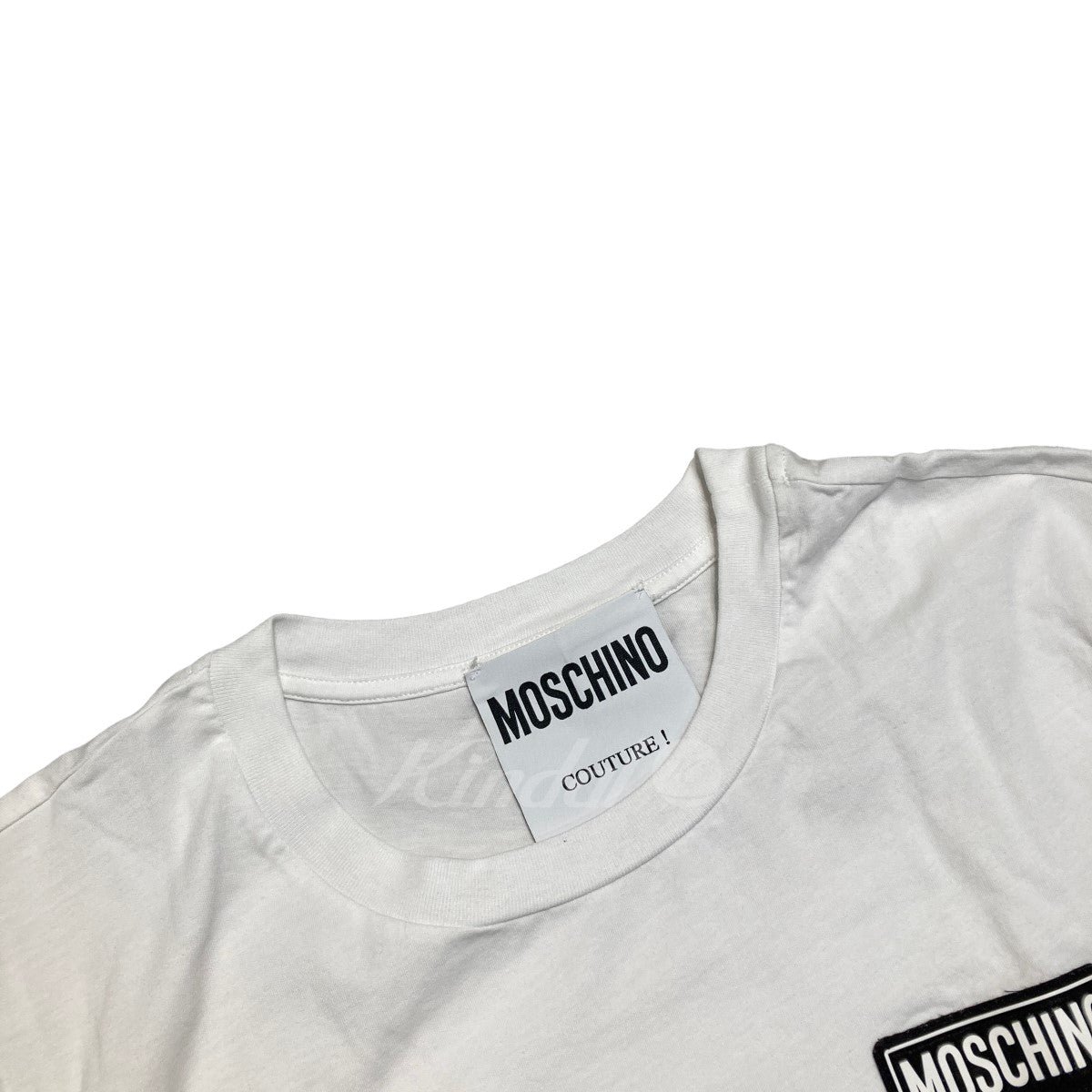 MOSCHINO(モスキーノ) ラバーロゴパッチ クルーネック半袖Tシャツ 