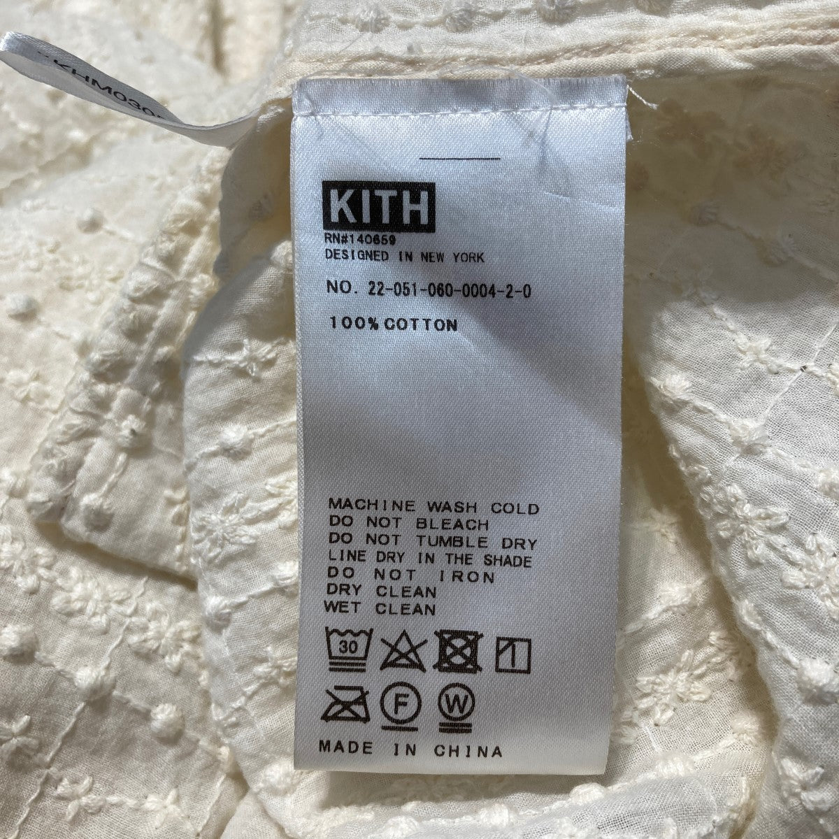 Kith Embroidered Voile Thompson Camp Collar Shirt White
