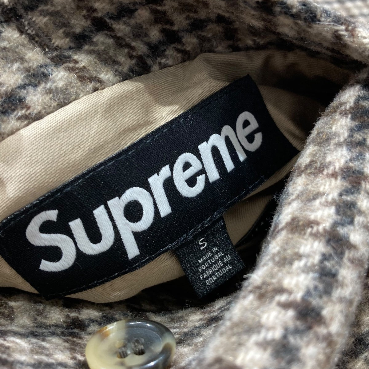 ジャケット・アウター Supreme REVERSIBLE HOUNDSTOOTH OVERCOAT Supreme Reversible Houndstooth Overcoat Tan メンズ - FW23 - JP