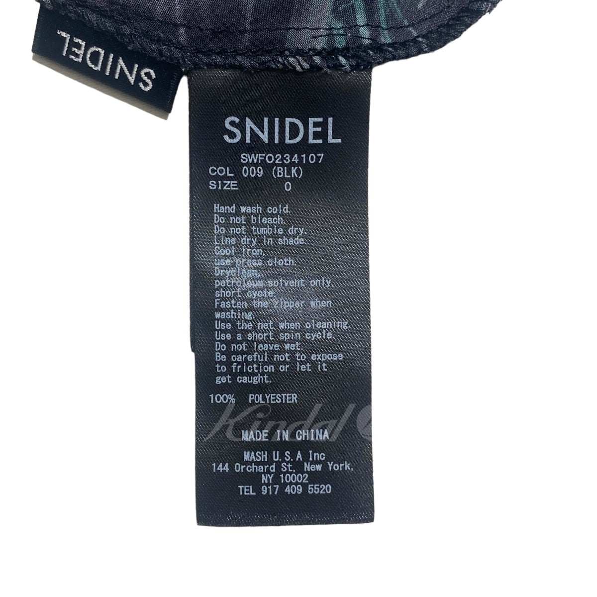 SNIDEL(スナイデル) ボウタイシャーリングプリントワンピース