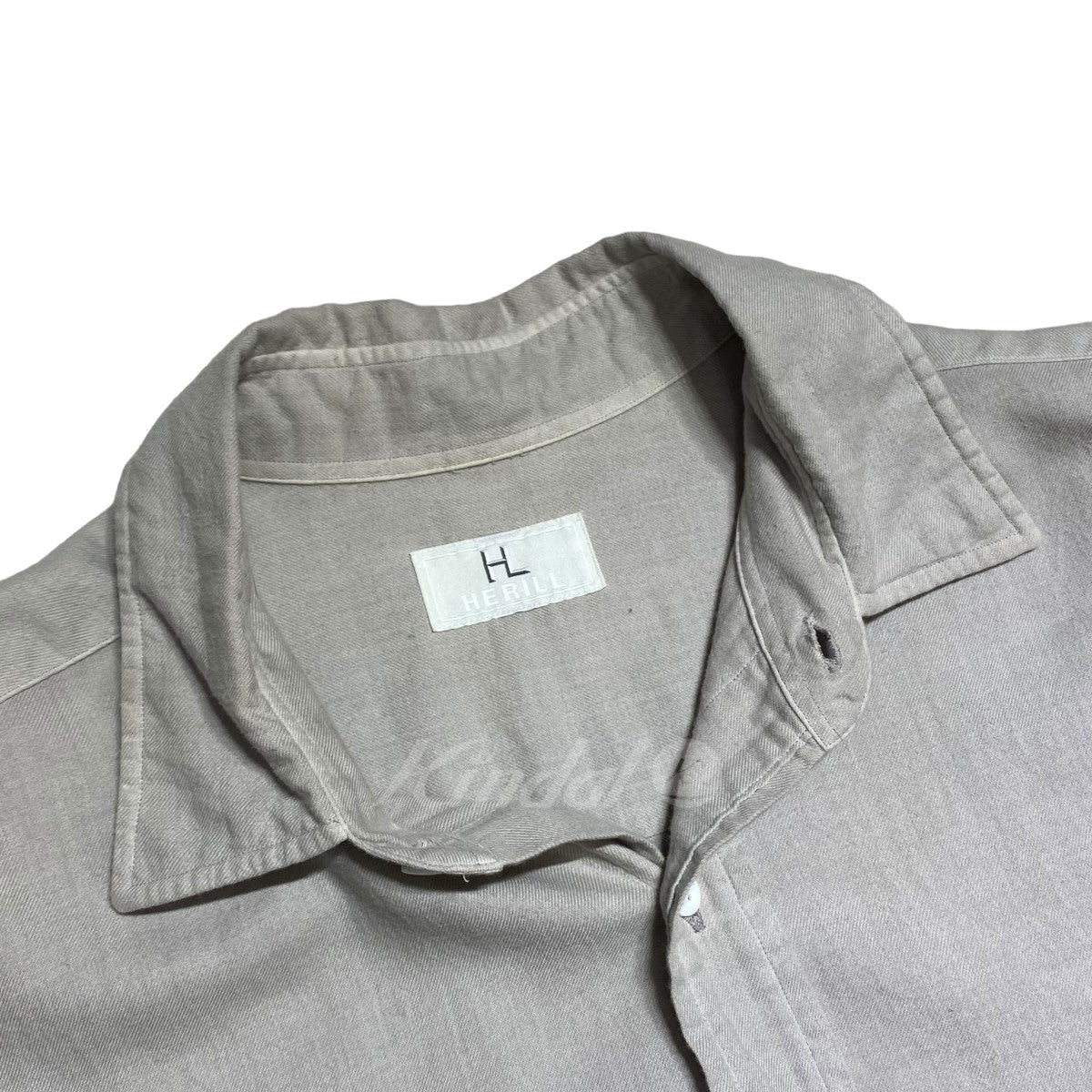 HERILL(ヘリル) Cotton Cashmere Brush Work Shirts コットンカシミヤ 