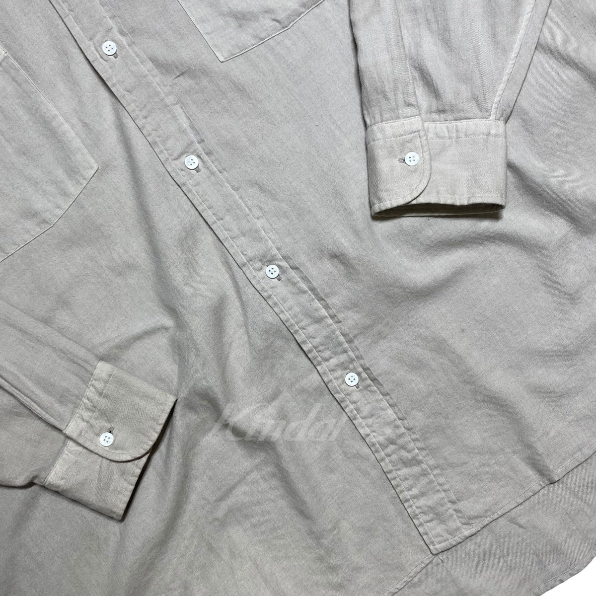 HERILL(ヘリル) Cotton Cashmere Brush Work Shirts コットンカシミヤワークシャツ 22 050 HL 8020  3 ライトグレー サイズ 2｜【公式】カインドオルオンライン ブランド古着・中古通販【kindal】