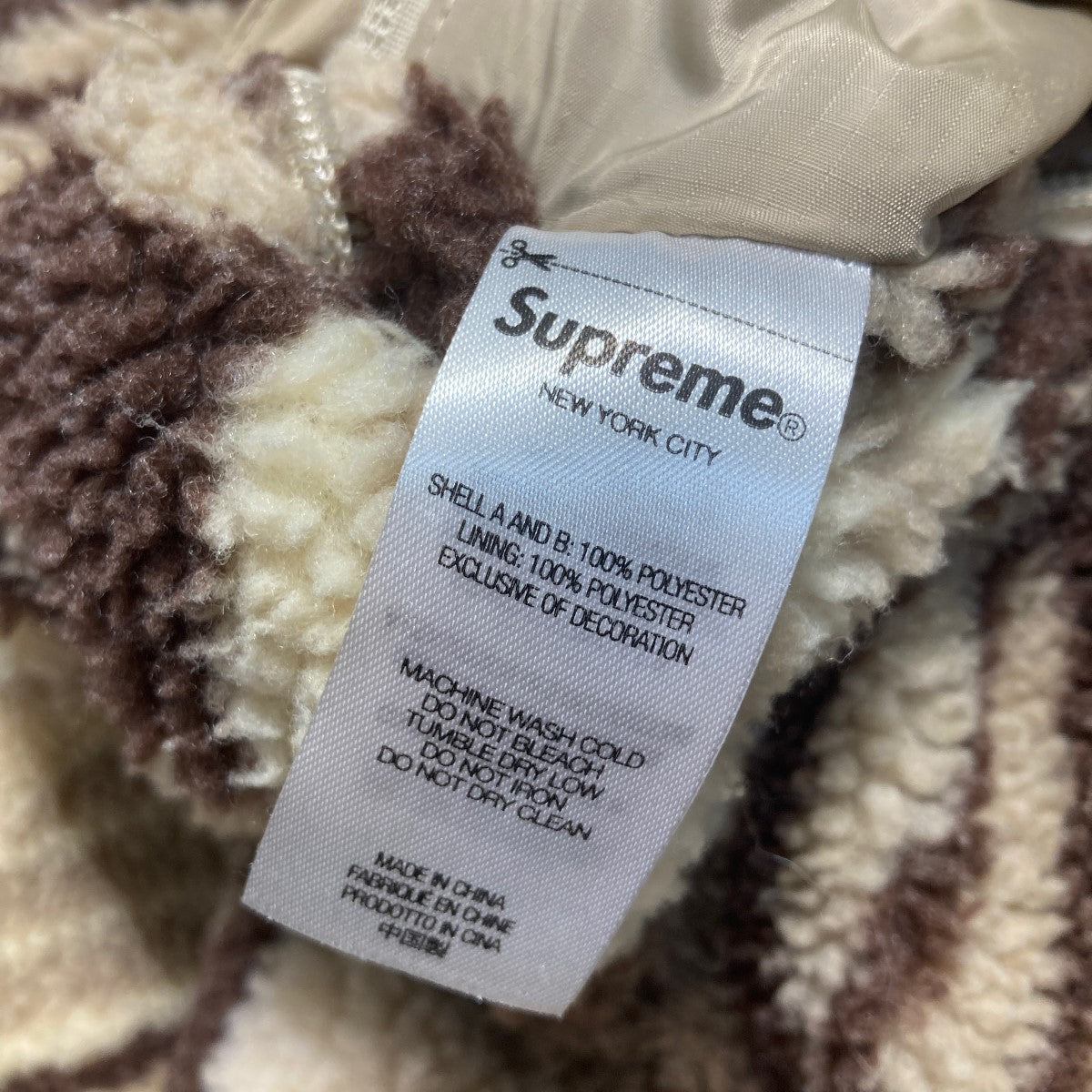 Supreme(シュプリーム) geo reversible windstopper fleece jacketリバーシブルブルゾン ベージュ サイズ  M｜【公式】カインドオルオンライン ブランド古着・中古通販【kindal】