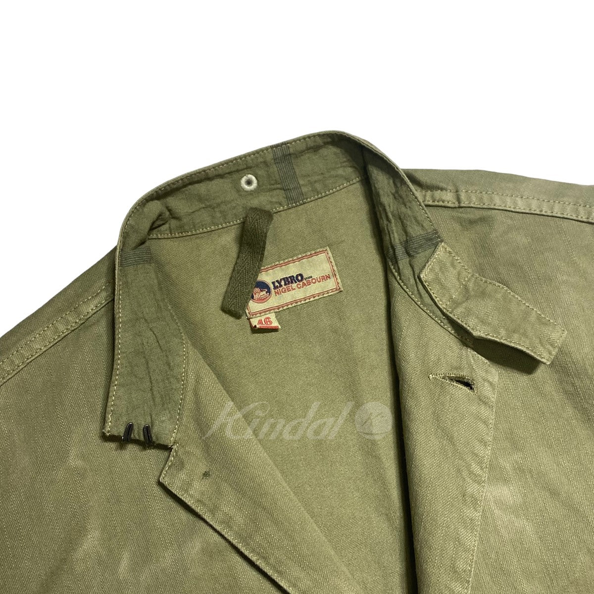 NIGEL CABOURN(ナイジェルケーボン) LYBRO RAILROAD JACKET COTTON TWILL レイルロードジャケット  オリーブ サイズ 13｜【公式】カインドオルオンライン ブランド古着・中古通販【kindal】