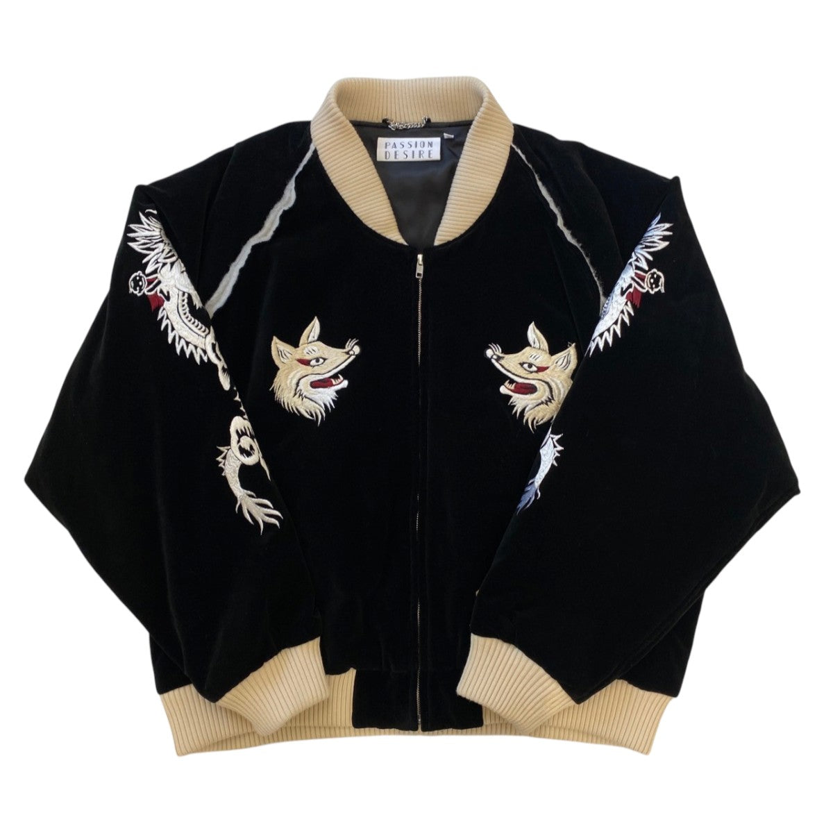 Velveteen Fox Embroidered Sourvenir Jktベロア スカジャンPD23AJ06