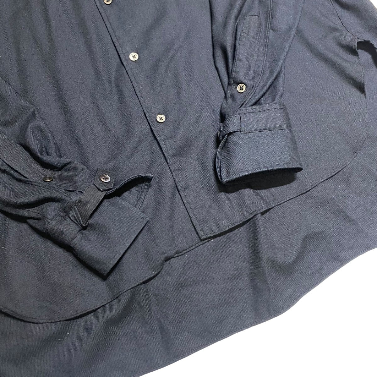 得価セールジュンミカミ ALUUMO オープンカラー ロング シャツ ワンピース 黒 ワンピース
