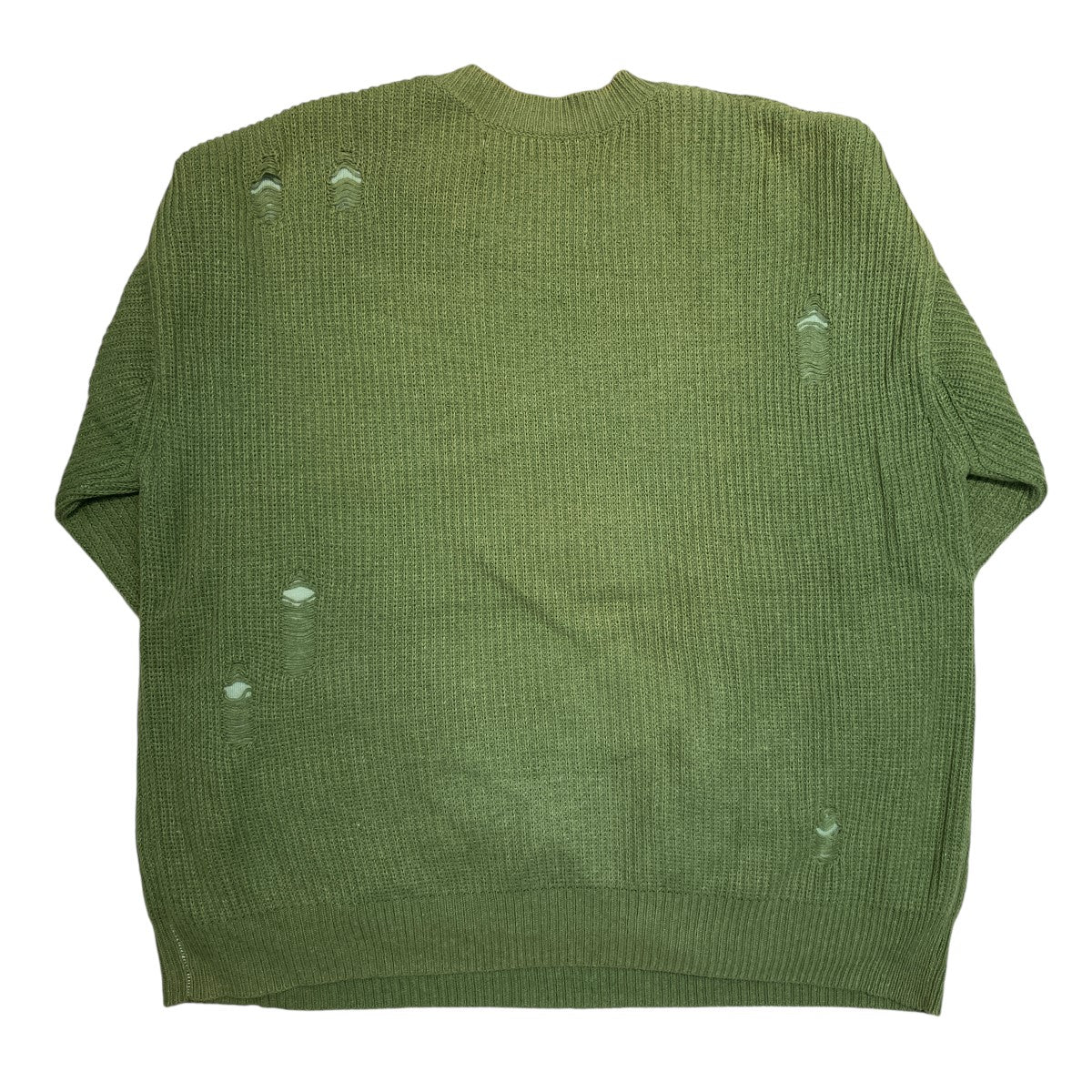 DAIRIKU(ダイリク) Layered Damage Knitレイヤードダメージ加工クルーネックニット20AW K-2 20AW K-2 グリーン  サイズ Free｜【公式】カインドオルオンライン ブランド古着・中古通販【kindal】