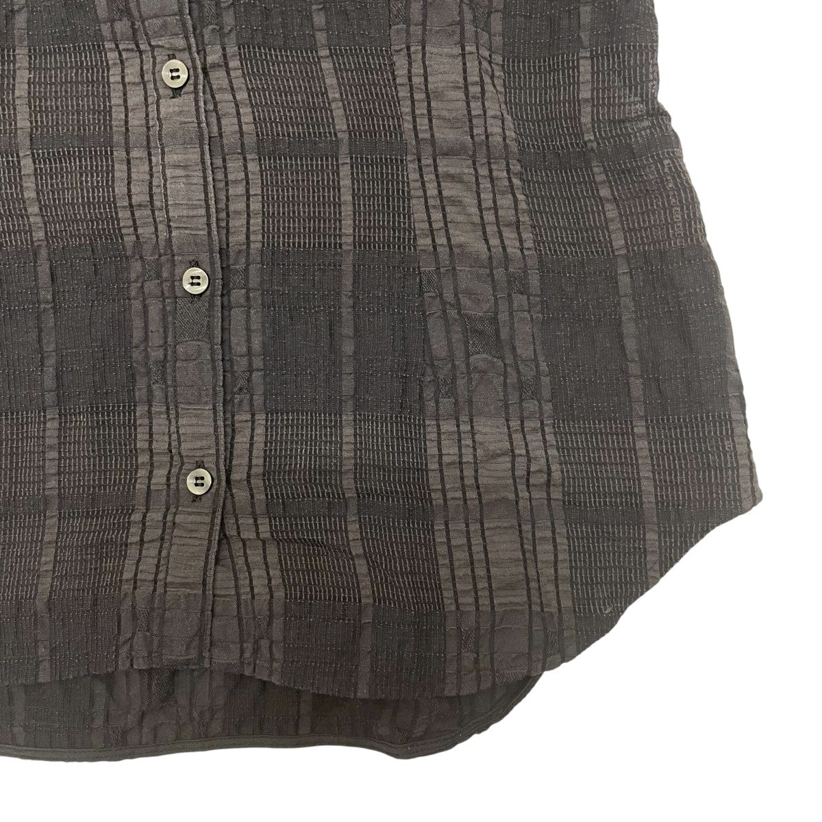 ルシェルブルー LE CIEL BLEU 半袖シャツ 26S63615 Checkered Lace Jacquard Shirt ブラック サイズ： LE CIEL BLEU(ルシェルブルー) 半袖シャツ26S63615 Checkered