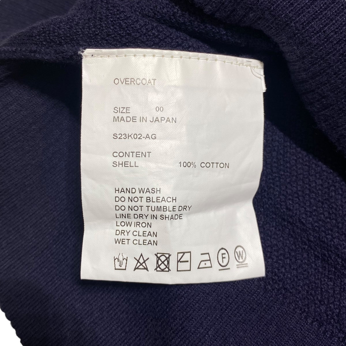 オーバーコート OVERCOAT COTTON PIQUE NOVELTY POLO SHIRT ポロシャツ ネイビー サイズ：00 OVERCOAT(オーバーコート) 【COTTON PIQUE NOVELTY POLO SHIRT
