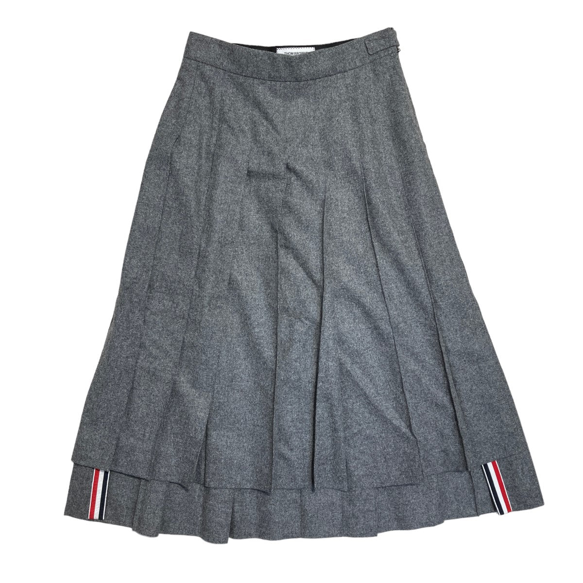 THOM BROWNE． NEW YORK(トムブラウン ニューヨーク) ウールプリーツスカートWool SkirtFGC400A-02519035  FGC400A-02519035 グレー サイズ S｜【公式】カインドオルオンライン ブランド古着・中古通販【kindal】