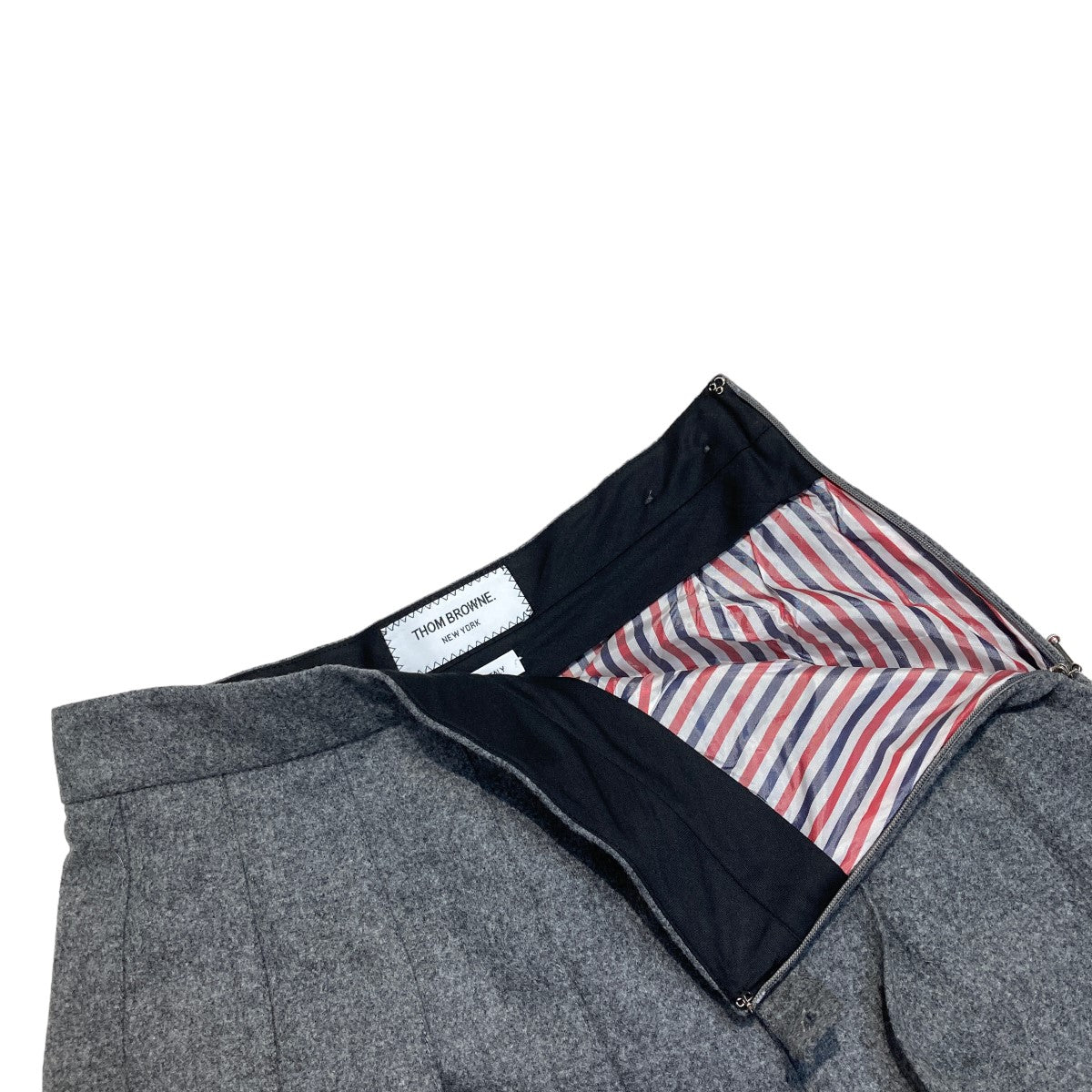 美品 トムブラウン Thom Browne ロングスカート ウール レディース THOM BROWNE トムブラウン ウール プリーツ ロング スカート