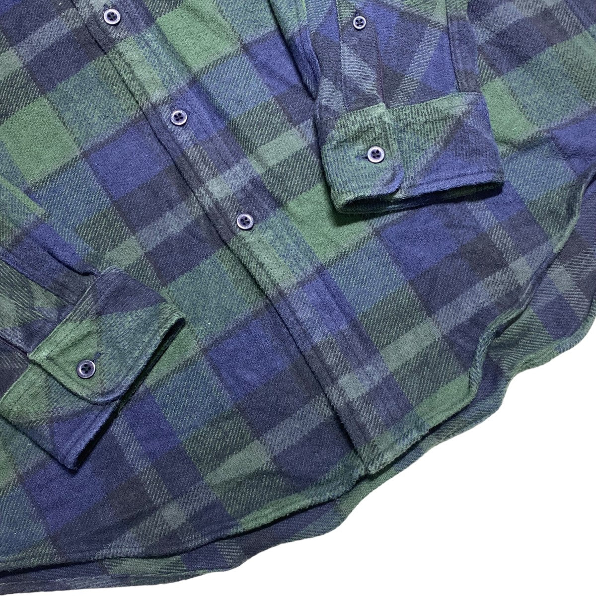 nonnative(ノンネイティブ) DWELLER B．D． SHIRT RELAXED FIT COTTON TWILL PLAIDチェック ボタンダウンシャツNN-S4006 NN-S4006 グリーン×ネイビー サイズ 0｜【公式】カインドオルオンライン  ブランド古着・中古通販【kindal】