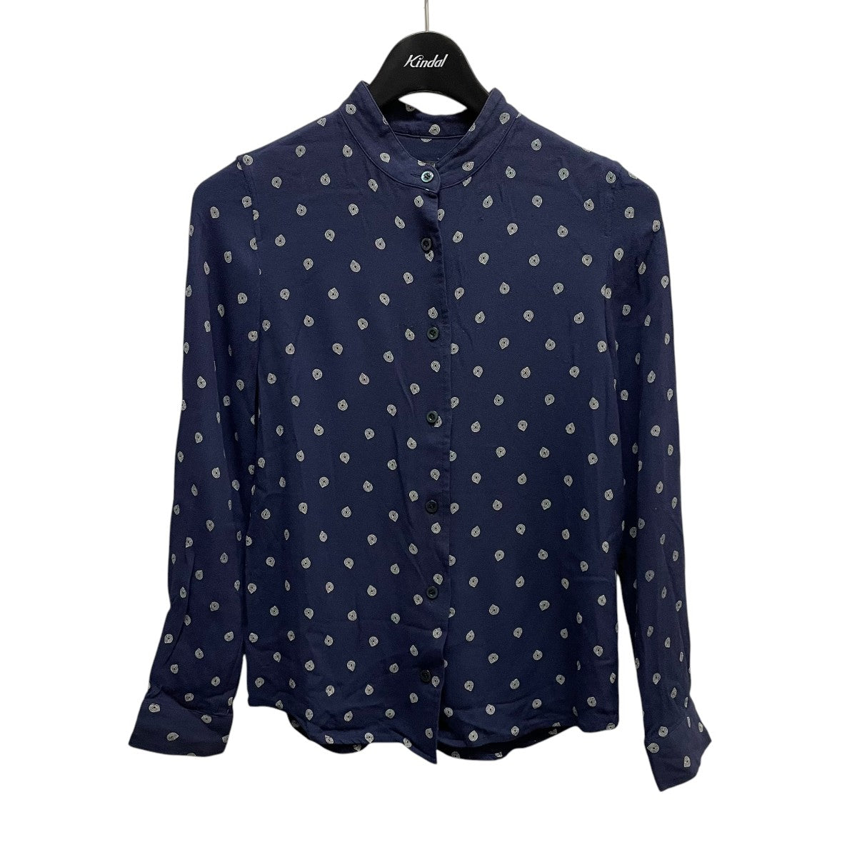 アーペーセー A．P．C． バンドカラーシャツ 23311-73121 ネイビー サイズ：XS A．P．C．(アーペーセー) バンドカラーシャツ23311-73121 23311