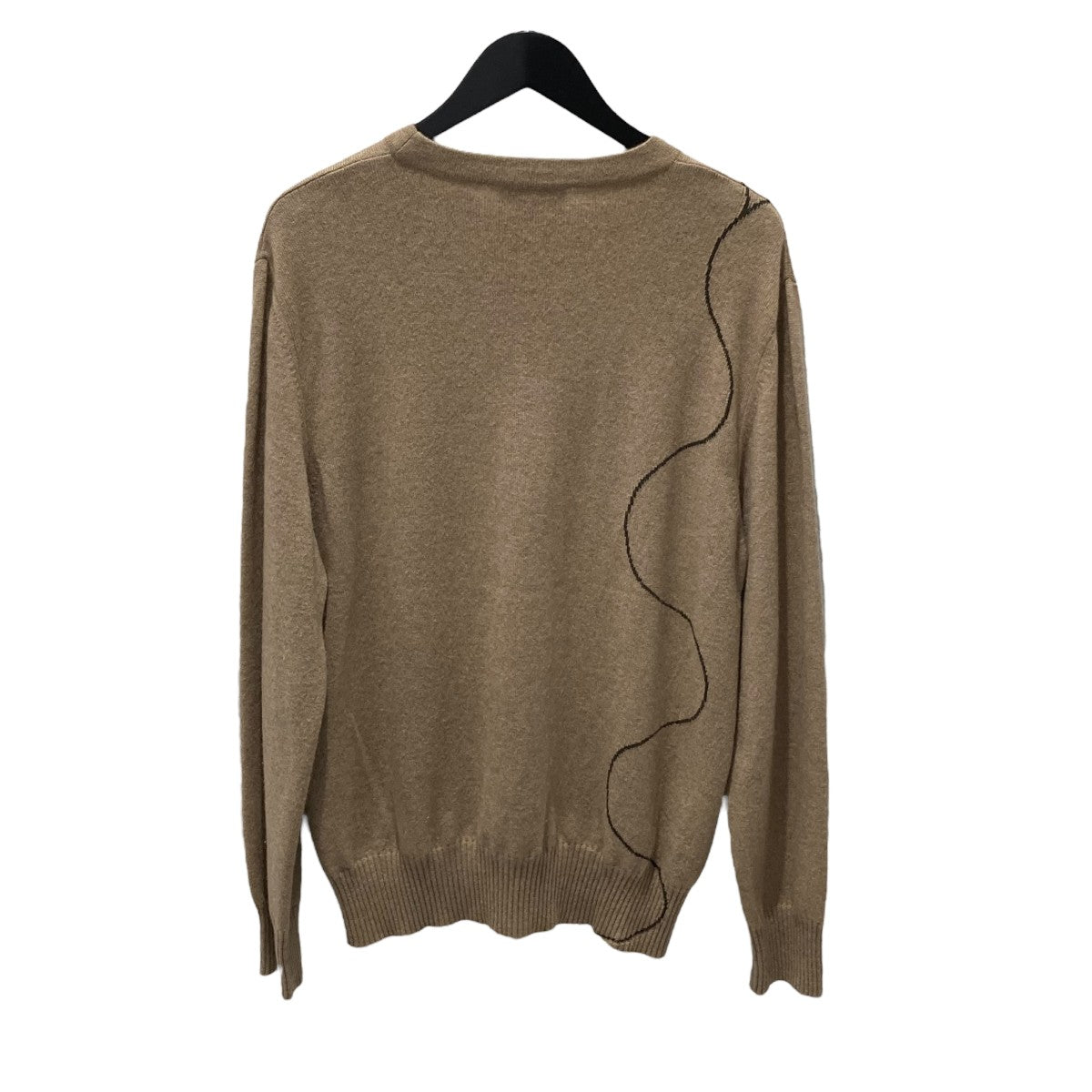 HERMES(エルメス) チェックVネックニット グレー サイズ XL