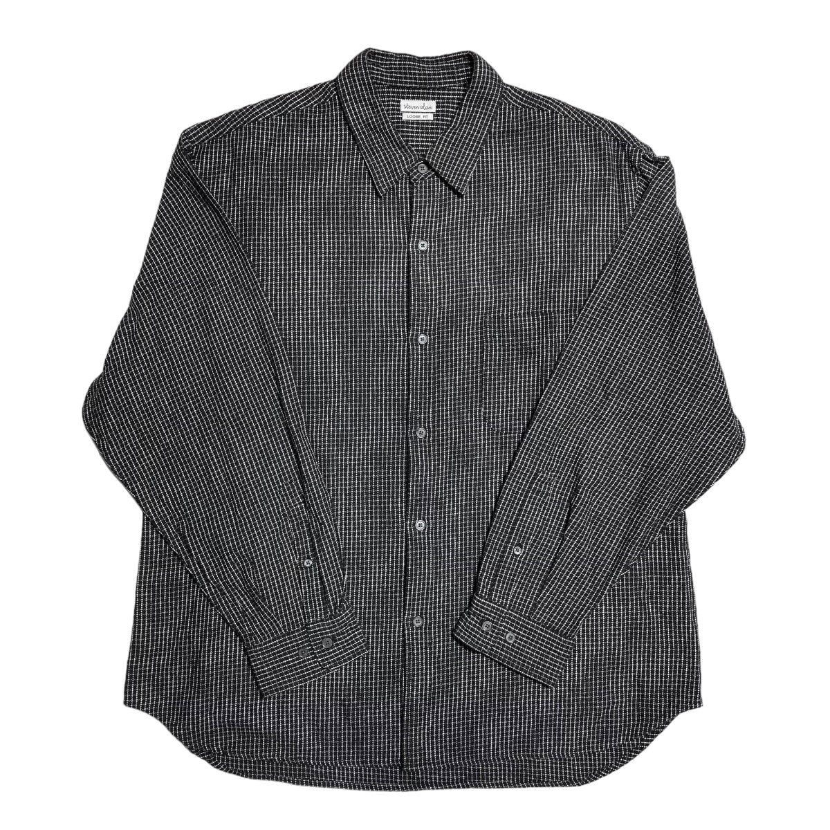 STEVEN ALAN(スティーヴンアラン) NEL CHECK REGULAR COLLAR SHIRT -LOOSEチェックレギュラーカラーシャツ8111-149-0870  8111-149-0870 ブラック サイズ L｜【公式】カインドオルオンライン ブランド古着・中古通販【kindal】