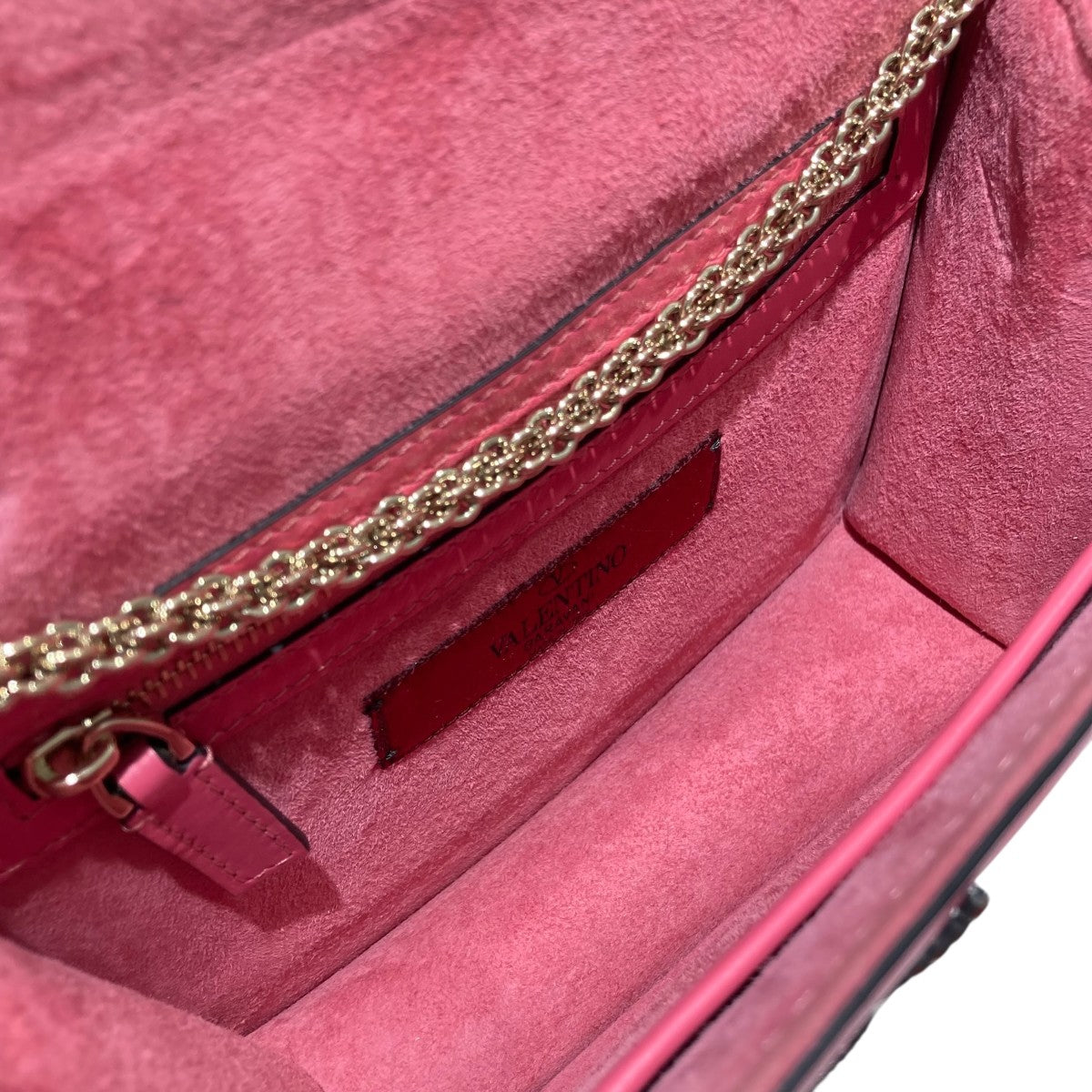 VALENTINO ピンク レザー チェーンショルダーバッグ ヴァレンティノ VALENTINO VALENTINO ショルダーバッグ P0T83HPF