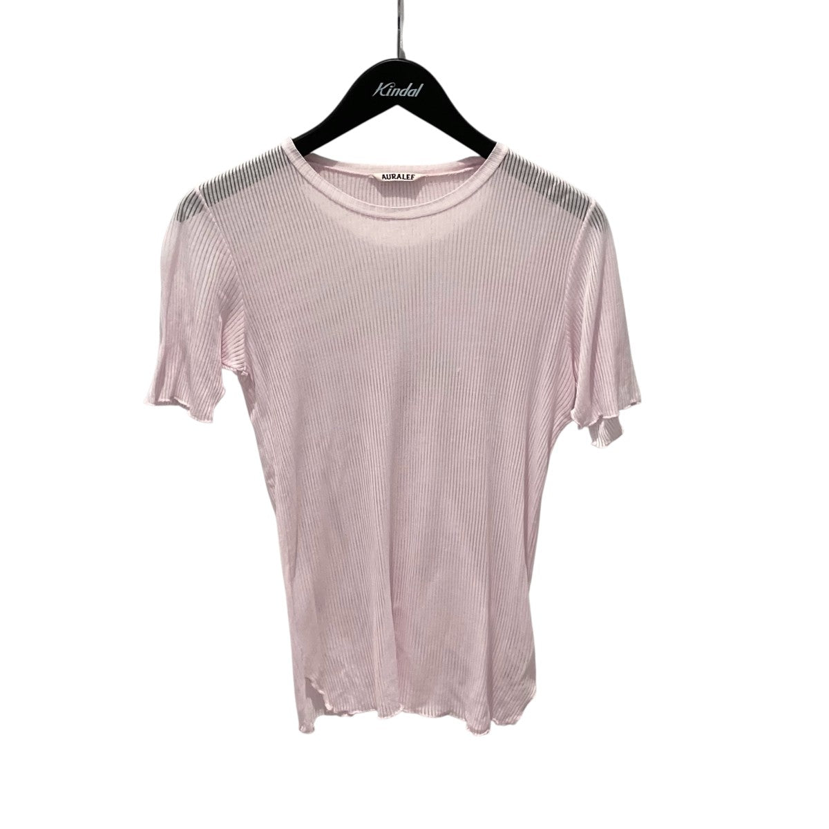 AURALEE(オーラリー) シースルーリブクルーネックTシャツ