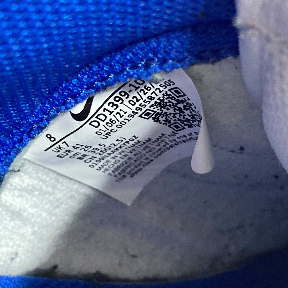 ナイキ ハイカットシューズ ホワイト/ブルー 新品タグ付き 楽天市場】ナイキ ハイカットスニーカー ダンク ハイ レトロ 未使用